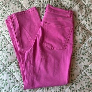 ASOS Pink Pants Jeans High Waisted Size 28